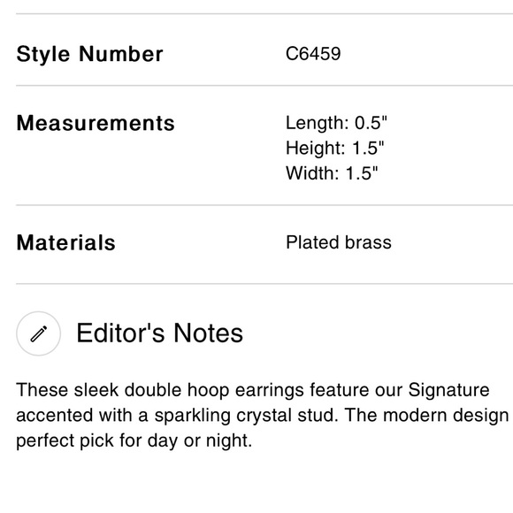 NWT COACH Signature Logo Gold Double Hoop Earrings Brand New With Tag - Picture 10 of 10